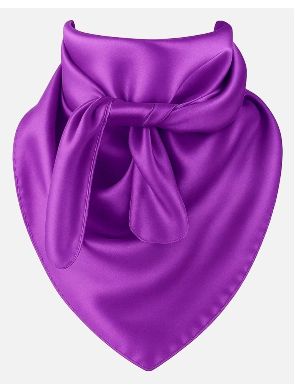 Purple Wild Rag Large Scarf 23x23" Satin Western Accessory Cowgirl or Cowboy